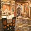 beautiful log home interior photo